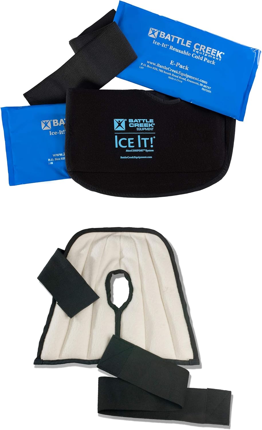 Amazon Battle Creek Ice It! 肩痛キット 湿った温冷療法付き Ice It! アイスパック