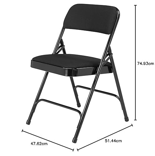 Miniatura 14 de Sillas plegables de tela premium, de National Public Seating (4 unidades), Beige, 4 Beige,Azul/Char-azul,Azul/ Gris,Gris / Gris,negro