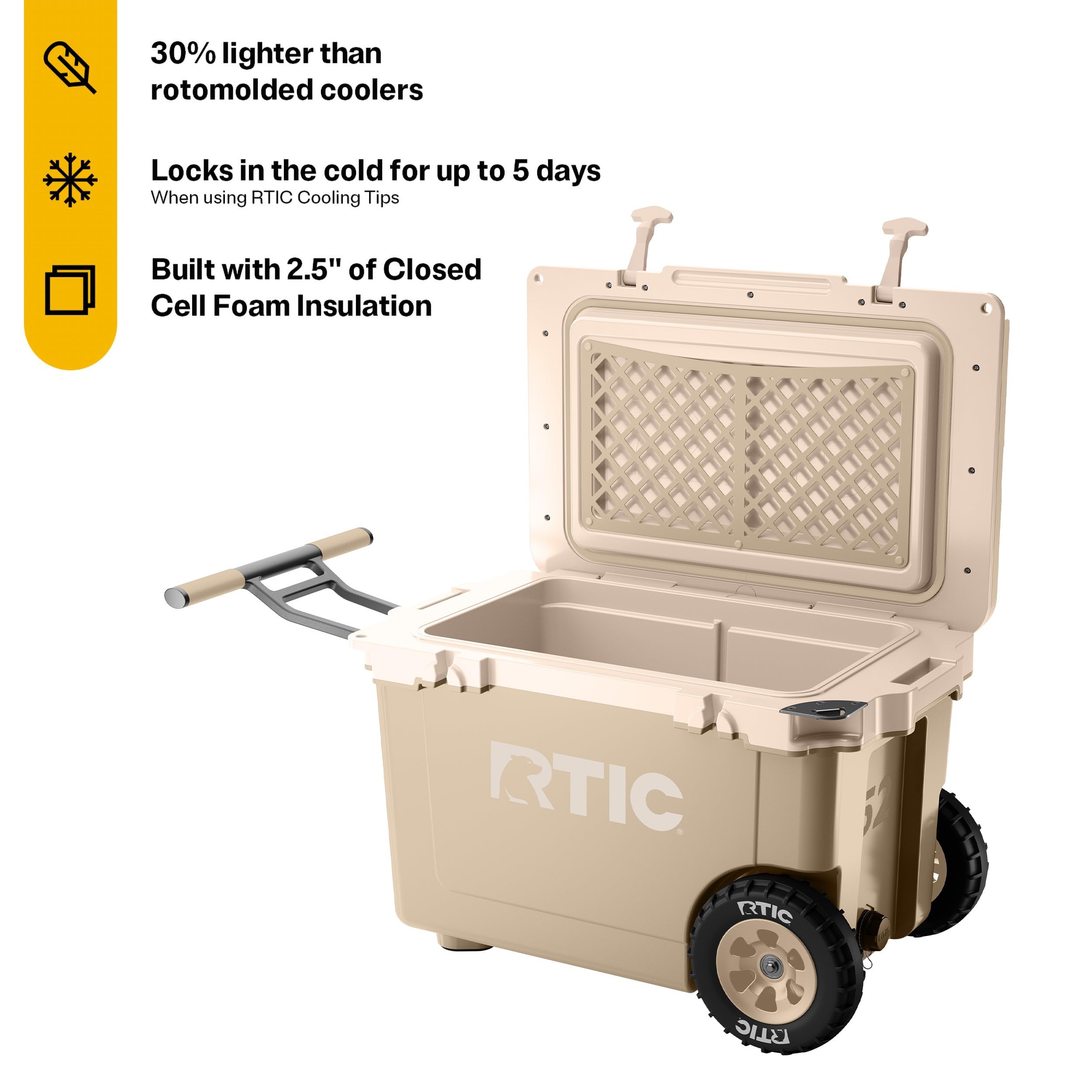 クーラーボックスRTIC52 Ultra-Light HardCooler Amazon.com : RTIC Ultra-Light 52 Quart Hard Cooler Insulated