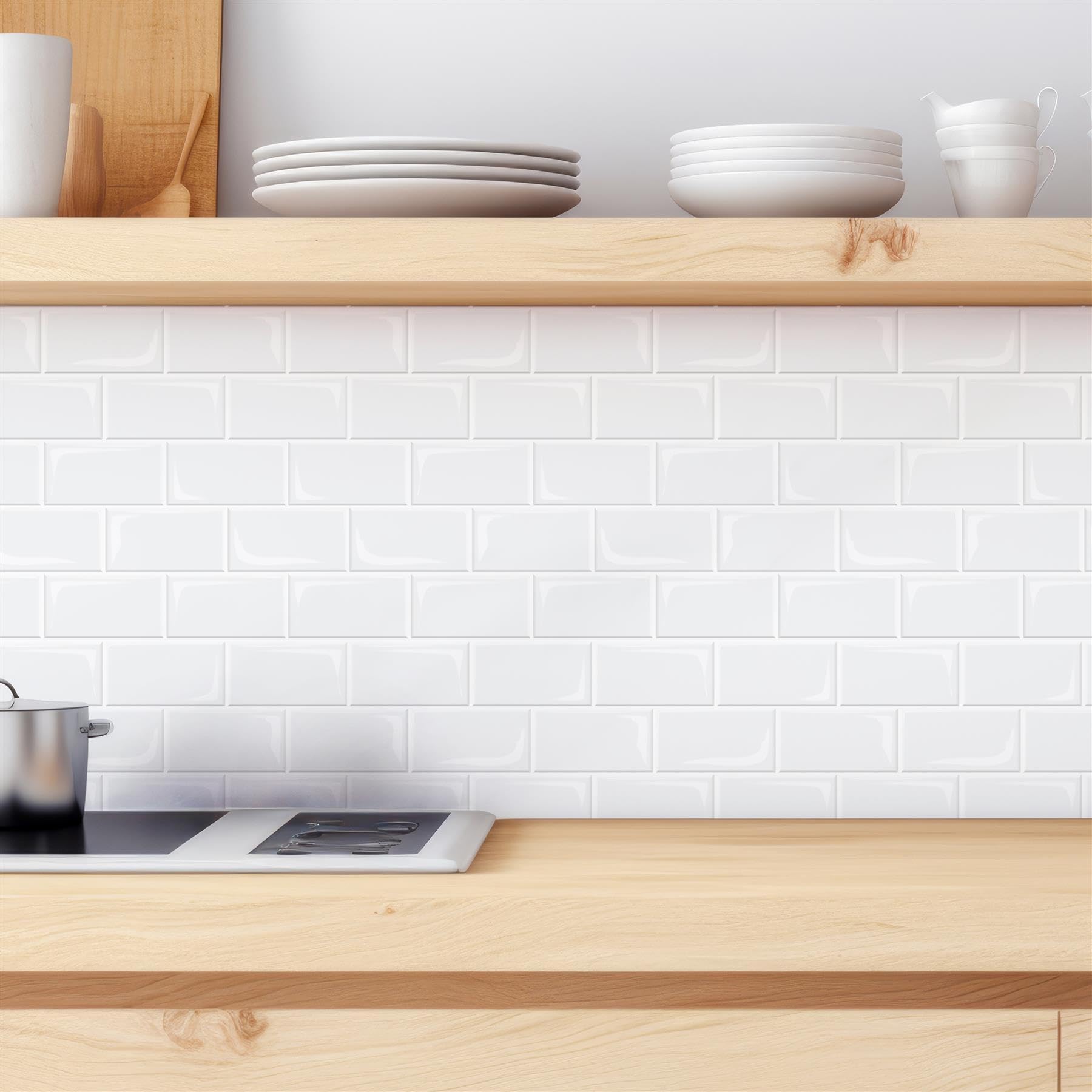 WALPLUS 40-Sheets Peel and Stick Backsplash Tiles 12