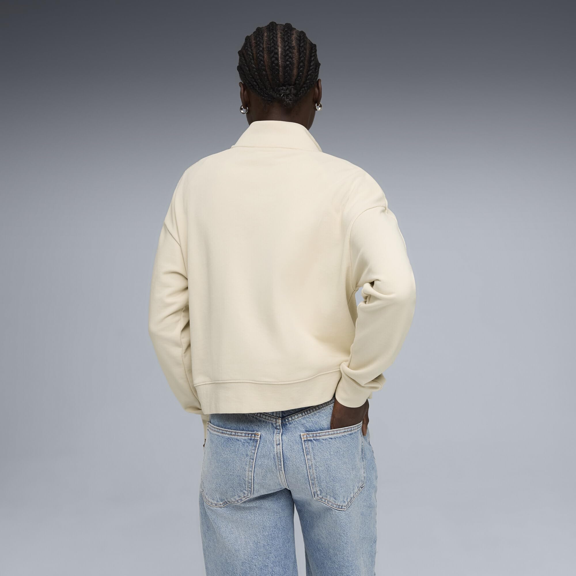 PUMA Class Relaxed Half-Zip Crew Felpa Crew Donna (Pacco da 1)