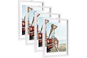 Trwcrt White Floating Picture Frames Set of 4