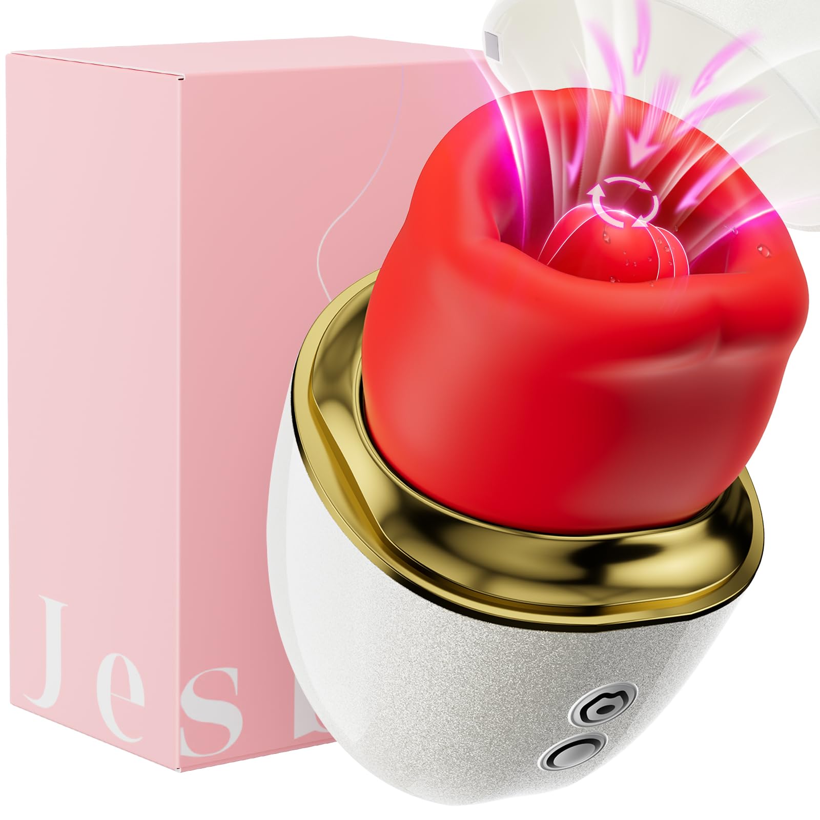 Jesbenna Clitoral Sucking Vibrator Sex Toys, 3 Sucking 9 Licking Modes Nipples Clit Sucker for Quick Orgasm, Tongue Vibrators Adult Toys for Women Couples, (S337): Pearl