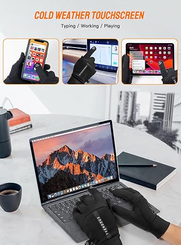 Miniatura 7 de TRENDOUX Guantes de invierno para hombres y mujeres con pantalla táctil guantes para correr para clima frío guantes cálidos guantes de trabajo para