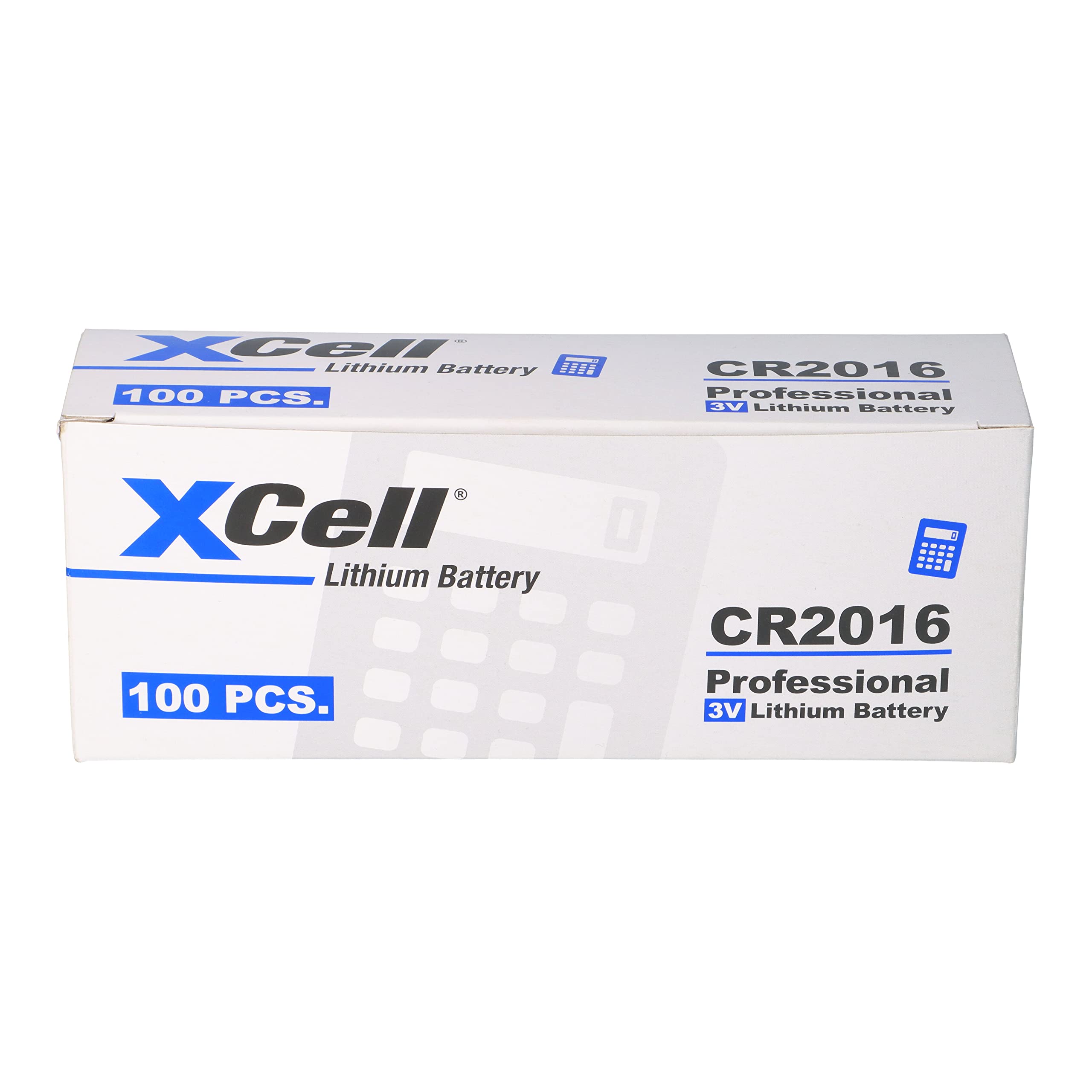 Lot de 100 piles bouton au lithium CR2016 3 V / 90 mAh (20 x 5) - Haute performance - Pour les applications professionnelles