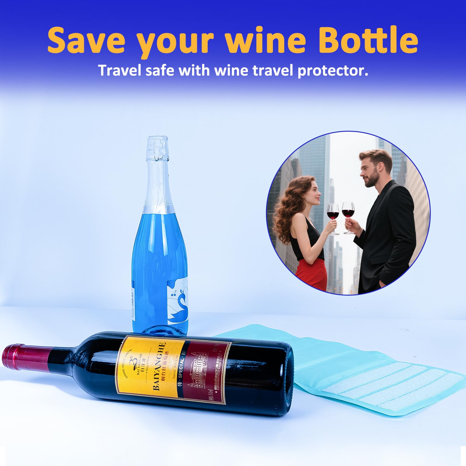 Ice Wine Sleeve, Ice Wine Sleeve, Wine Cooler, Wine Bottle Cooler, for Red and White Champagne or Sparkling Wine. Gel cooled bracket Freestanding carrier cooled, mint green — Amazon image 7