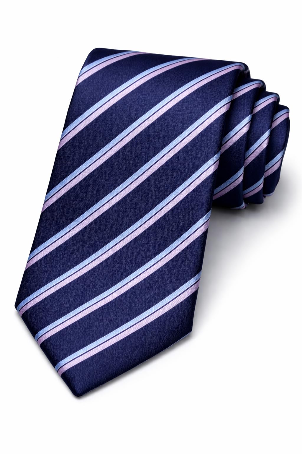 random stripe Men’s Premium Red Striped Microfiber Formal Necktie for Office Wear, Business Meetings, Weddings & Party Occasion-picture-15