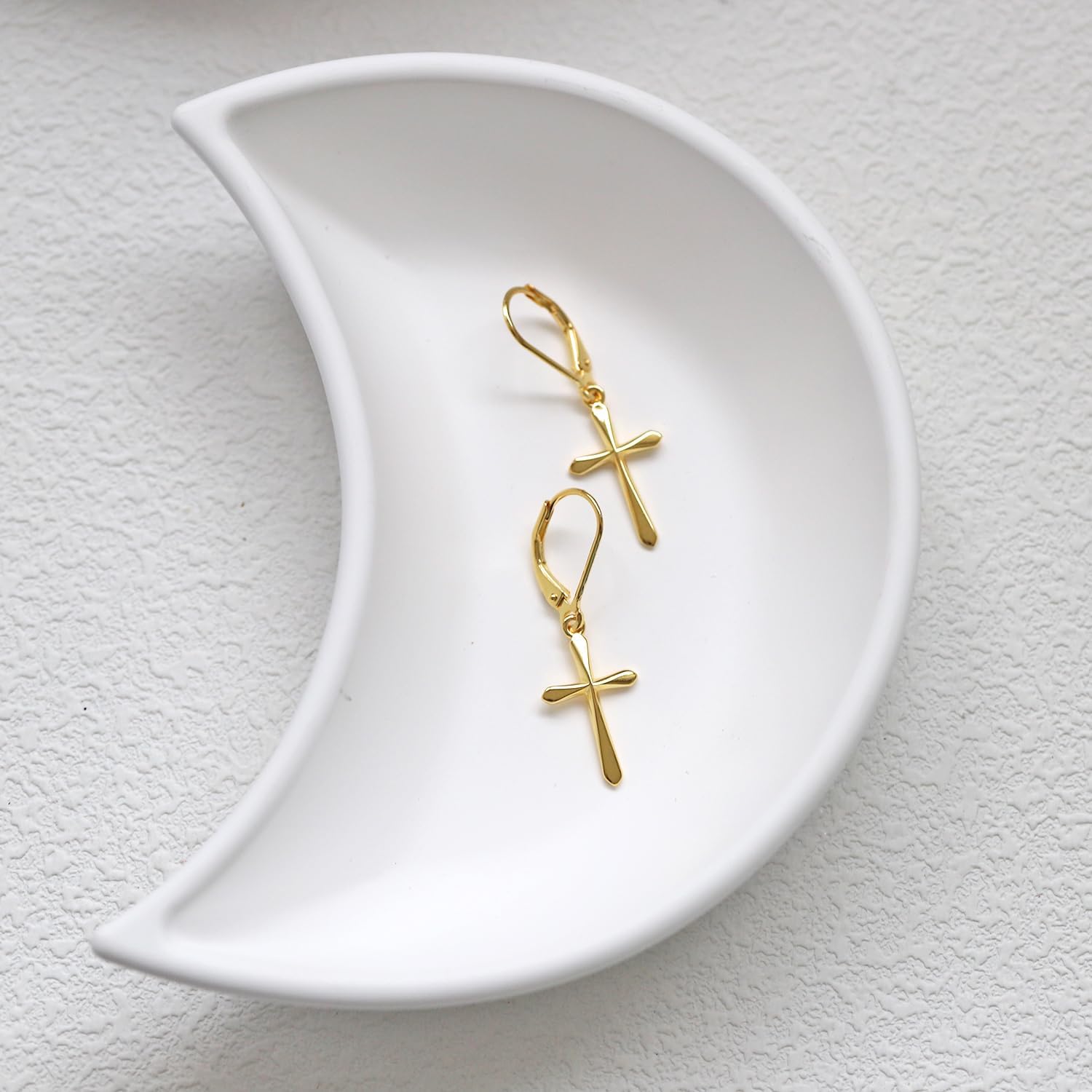 Rnivida 925 Sterling Silver Cross Dangle Drop Earrings for Women - Image 2