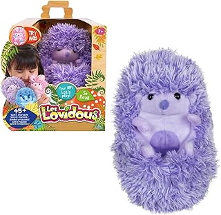 LES LOVIDOUS, Peluche de 17 cm, Interactive et électronique, Modèle Hérisson, pour Les Enfants dès 3 Ans, CUR006