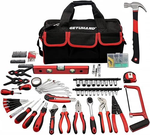 General Home - Juego de herramientas manuales de reparación de automóviles, juego de herramientas múltiples con bolsa de herramientas de apertura de