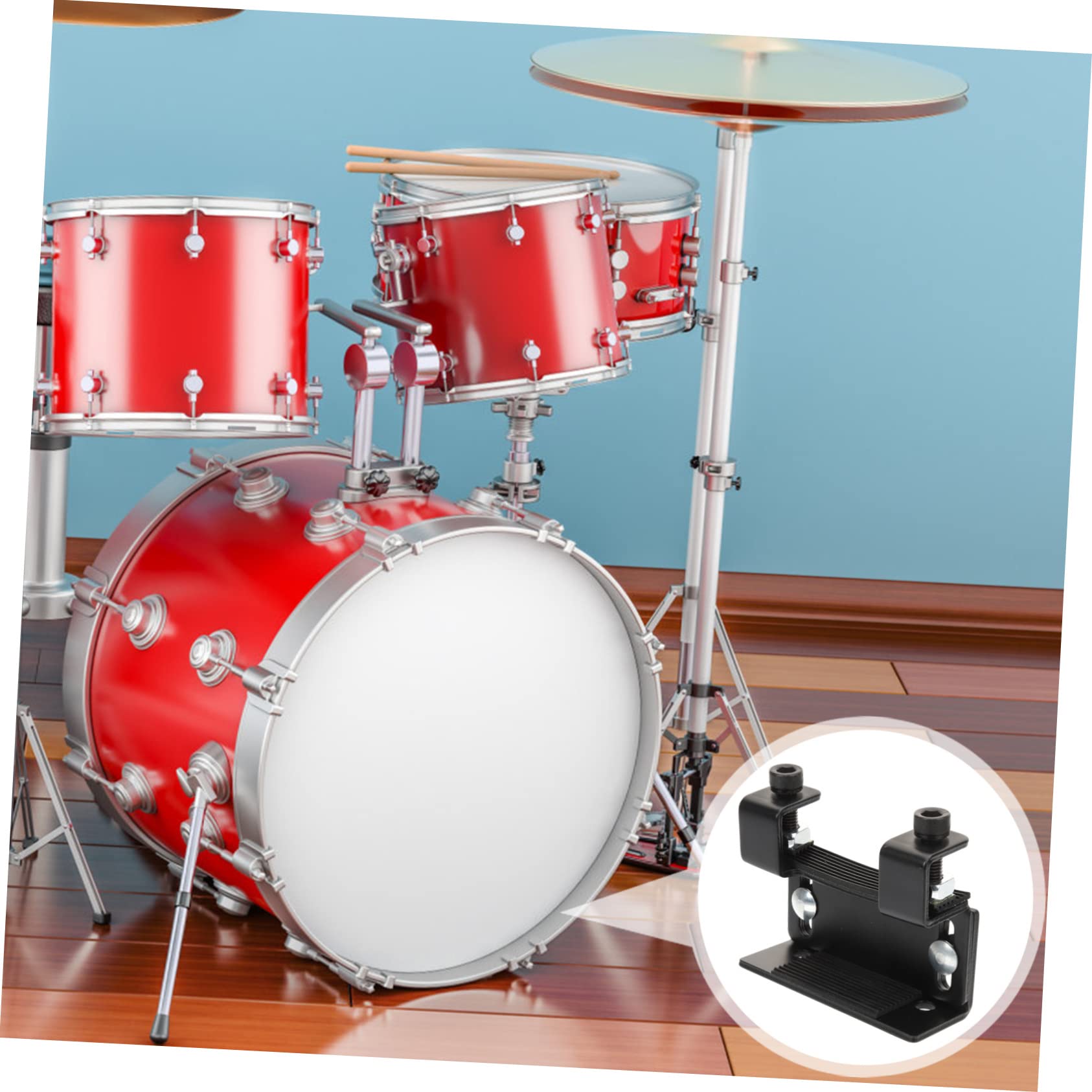 BESPORTBLE Basso Drum Riser Platform Metal Drum Riser Stand Adjustable Height Accessory Music Instrument Part