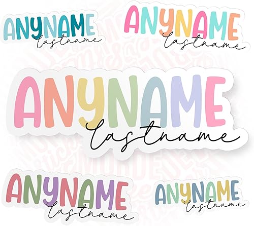 Miniatura 9 de Calcomanía personalizada con el nombre de la barra B, calcomanías de nombre personalizadas de los años 90, bonita estética troquelada, calcomanía