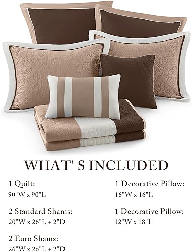 Miniatura 6 de Madison Park Attingham - Juego de edredón reversible, colcha transpirable para todas las estaciones, capas de ropa de cama ligeras y acogedoras,