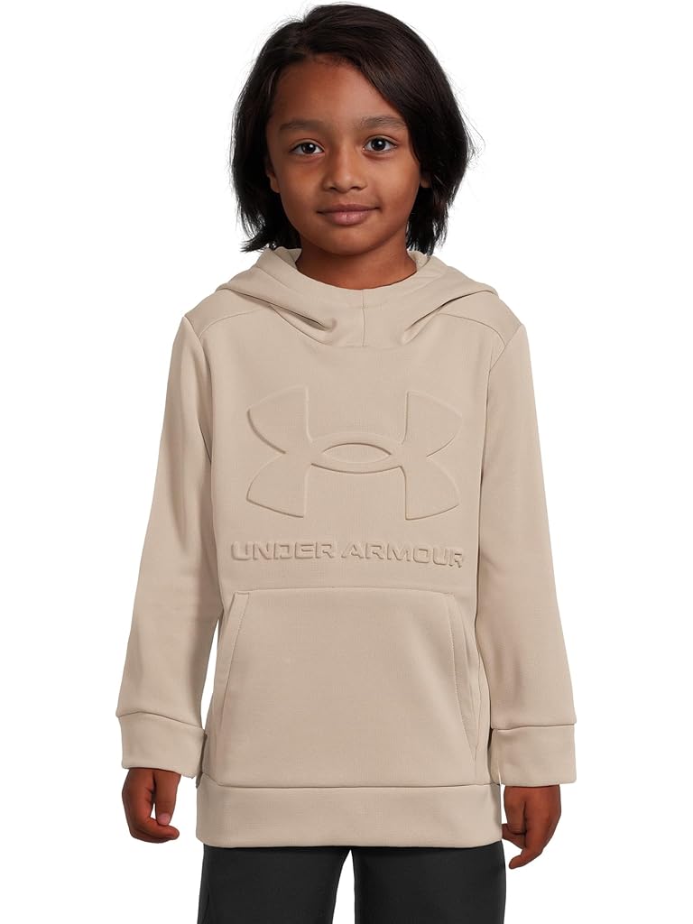 Bone Under Armour Armour Fleece Embossed Hoodie (Big Kid)
