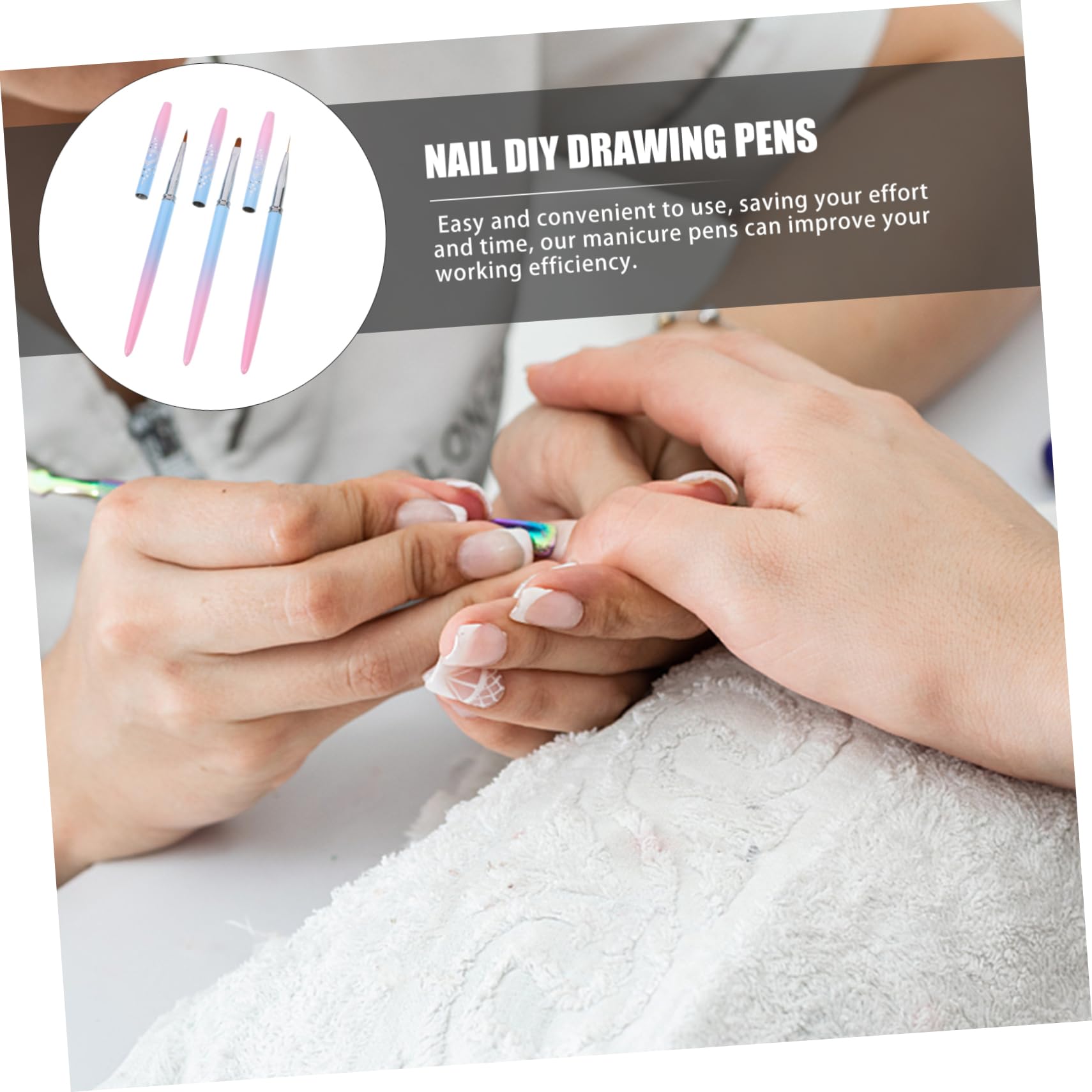 Healeved 12piezas Pinceles Para Arte De Uñas De Herramientas Para Decoración De Manicura Para Salones y Uso Casa Diseño Elegante y Ligero Pinceles Para Dibujo De Uñas Suministros De