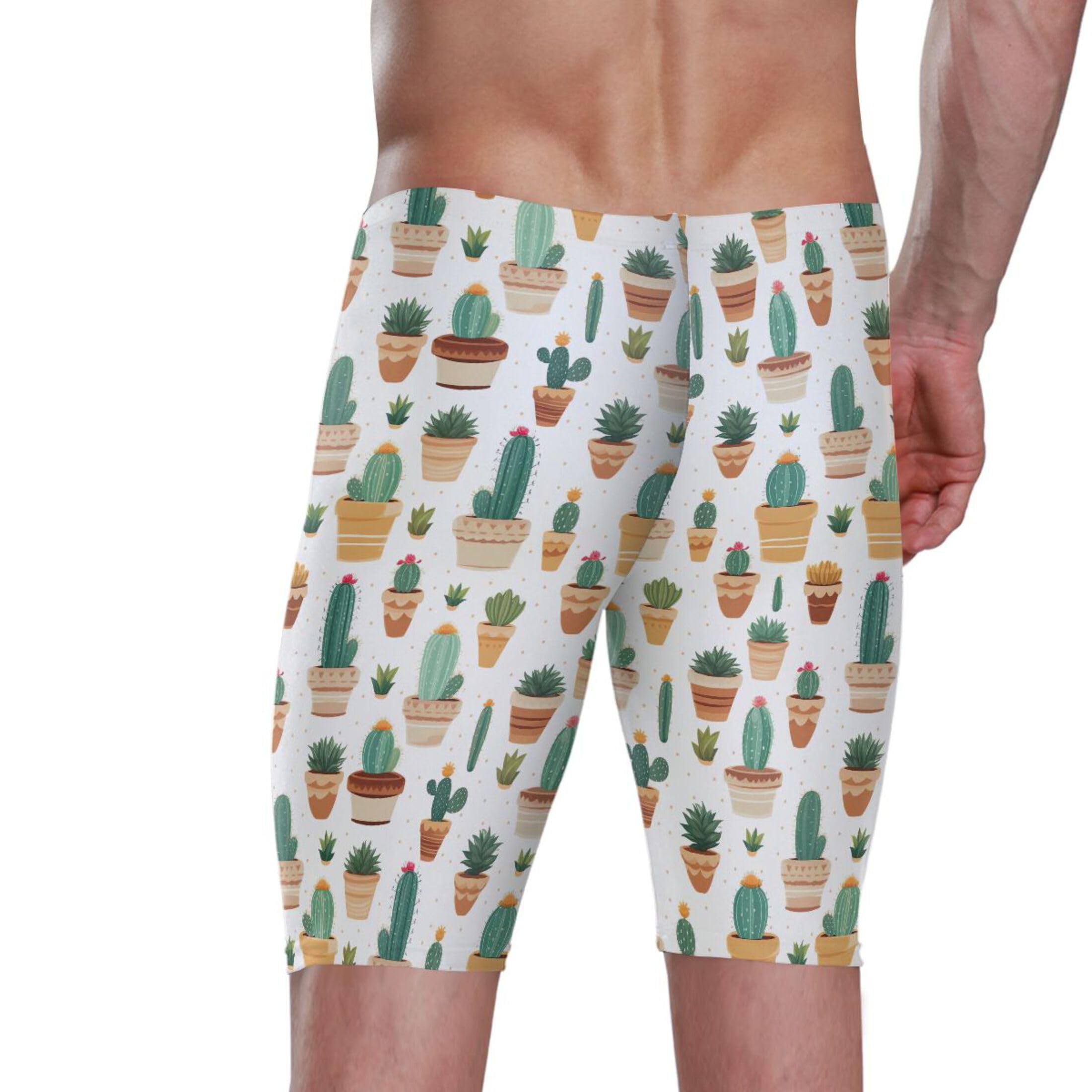 UMIRIKO Cactus Cute Mens Swim Jammers Swimsuit XL B0402410