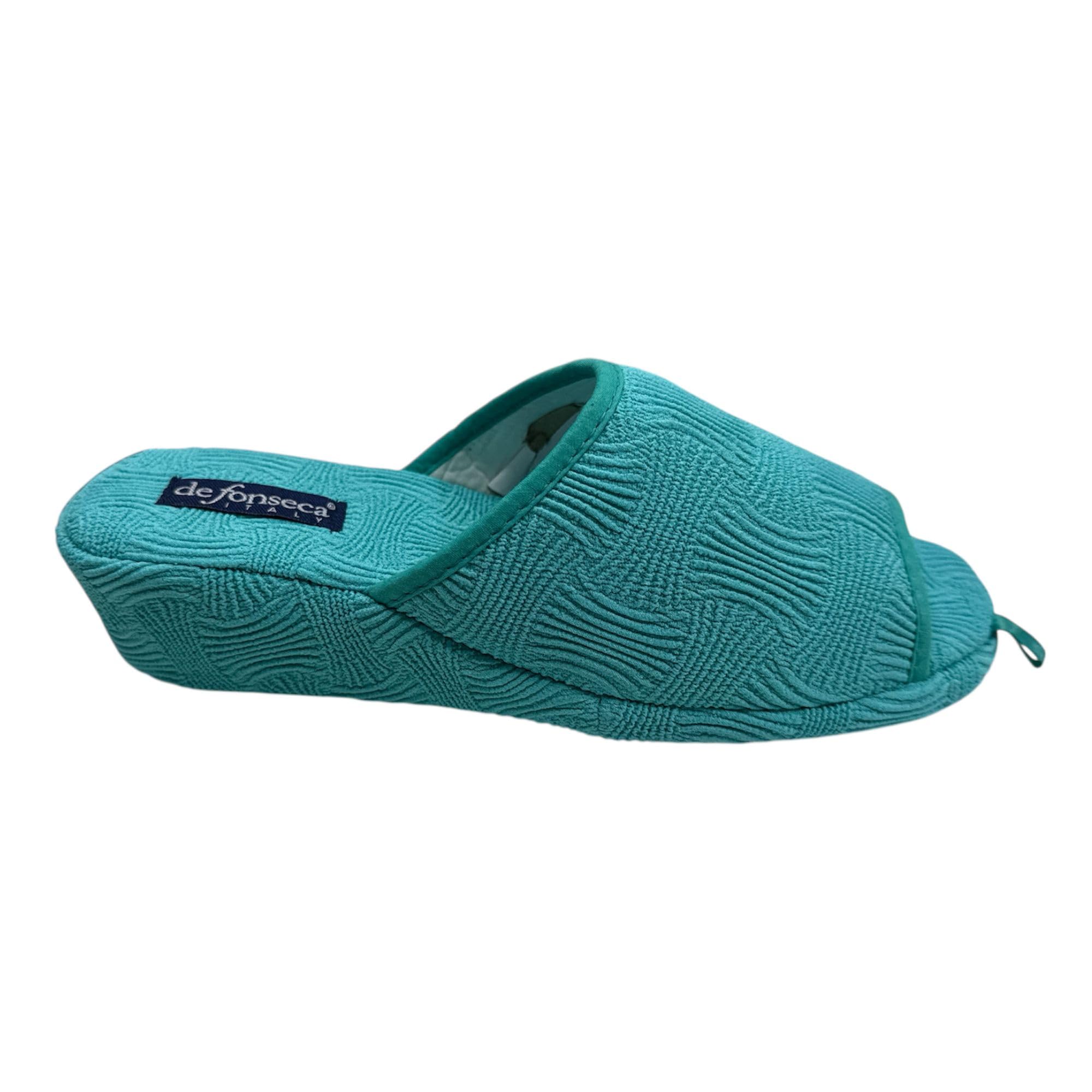 DeFonseca Pantofole Donna De Palermo WB45, Cotone con Punta Aperta, Memory Foam, Suola Silenziosa