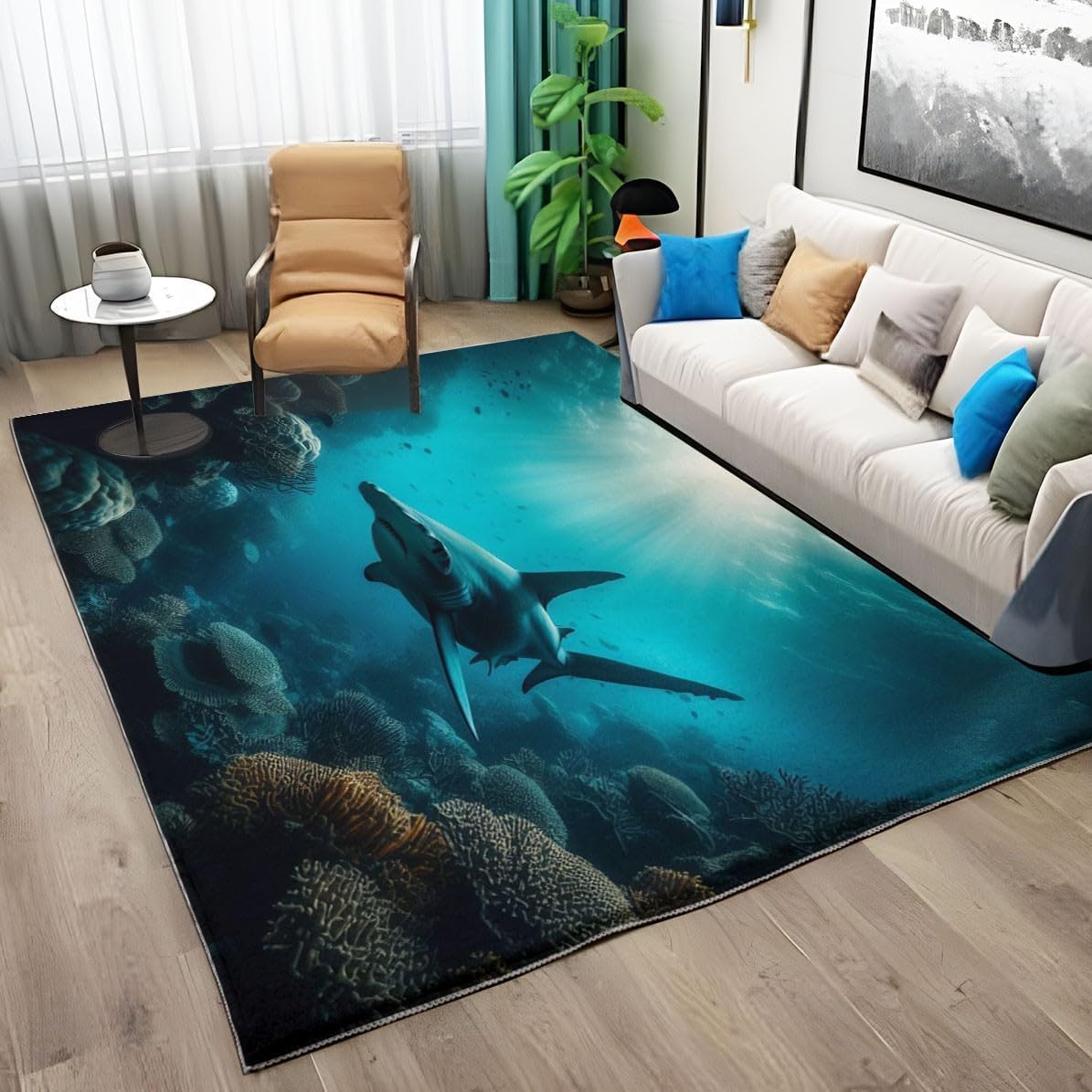 Tapis animal 3D requin pour créer une aire de jeux confortable