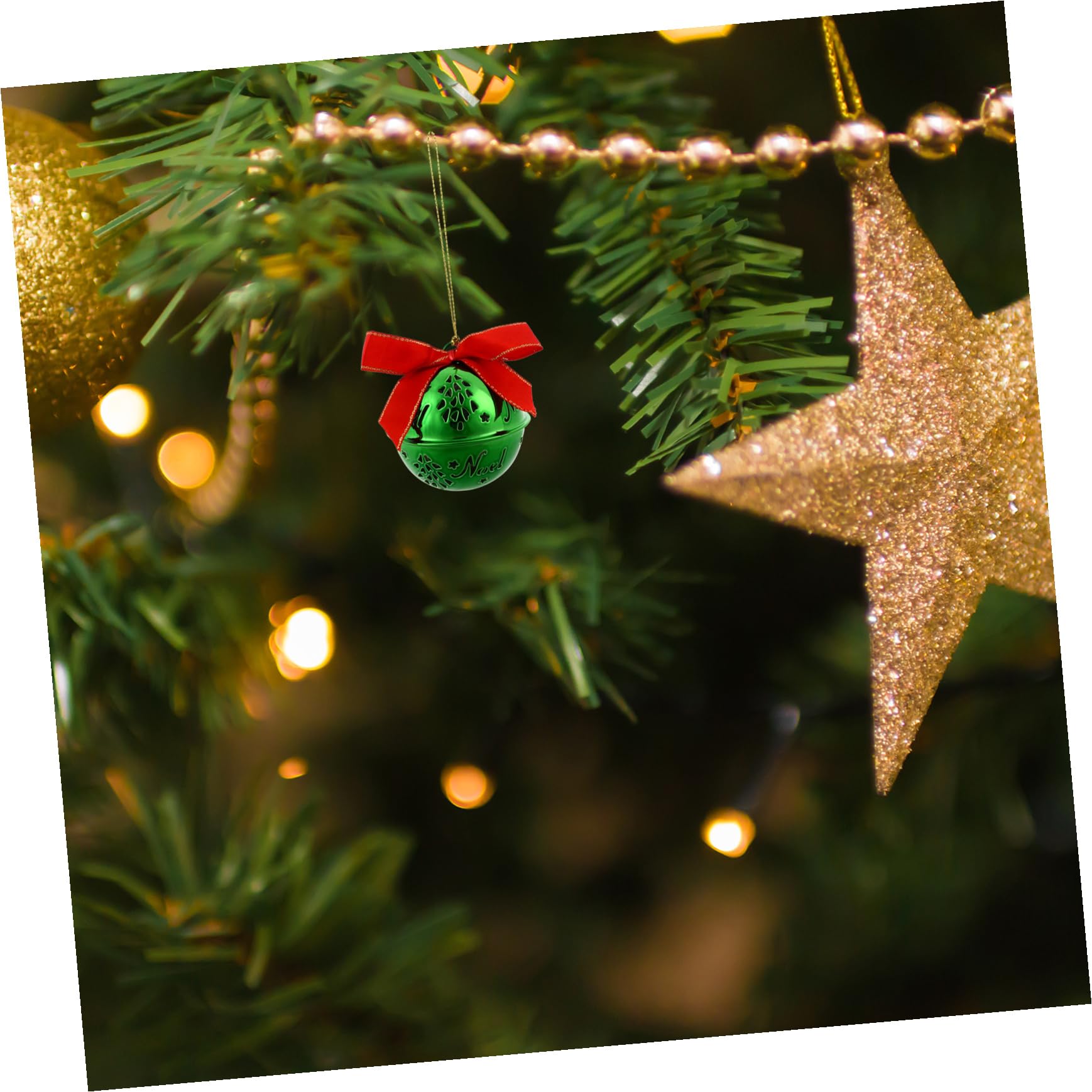 12 Pezzi Campanelle di Natale in Ferro Verde Decorazioni Appese per Albero e Casa Addobbi Natalizi Resistenti per Hotel Ufficio e Salotto