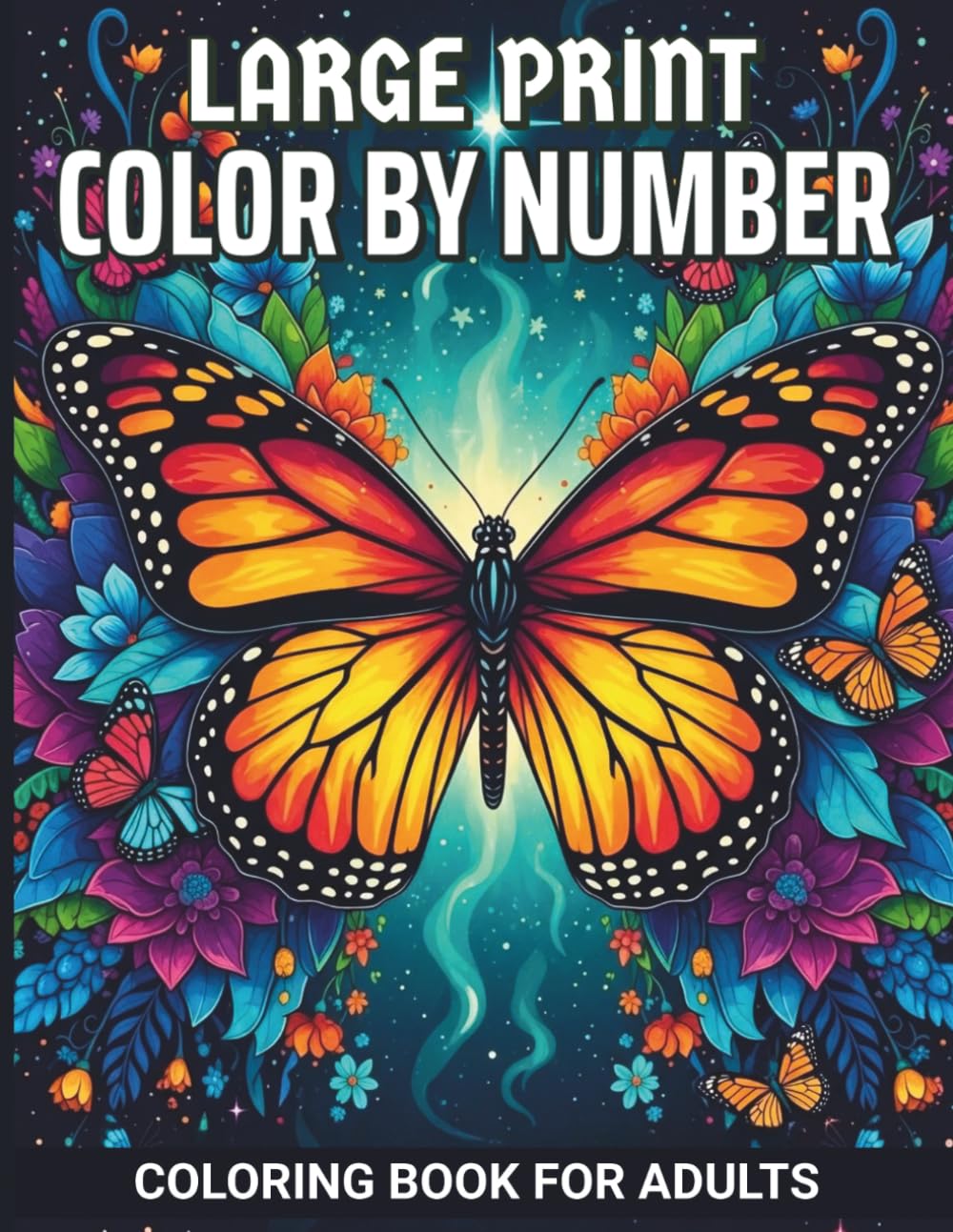 Large Print Color By Number Coloring Book for Adults: Bold and Simple Color by Number Illustrations Featuring 50 Unique and Easy Designs for Seniors and Beginners to Enjoy Relaxation