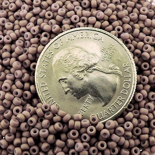 Miniatura 5 de Rose Beige Opaque Fancy Frosted Miyuki - Cuentas de cristal redondas japonesas rocailles 11/0 de aproximadamente 0.85 oz de tubo de 5 pulgadas