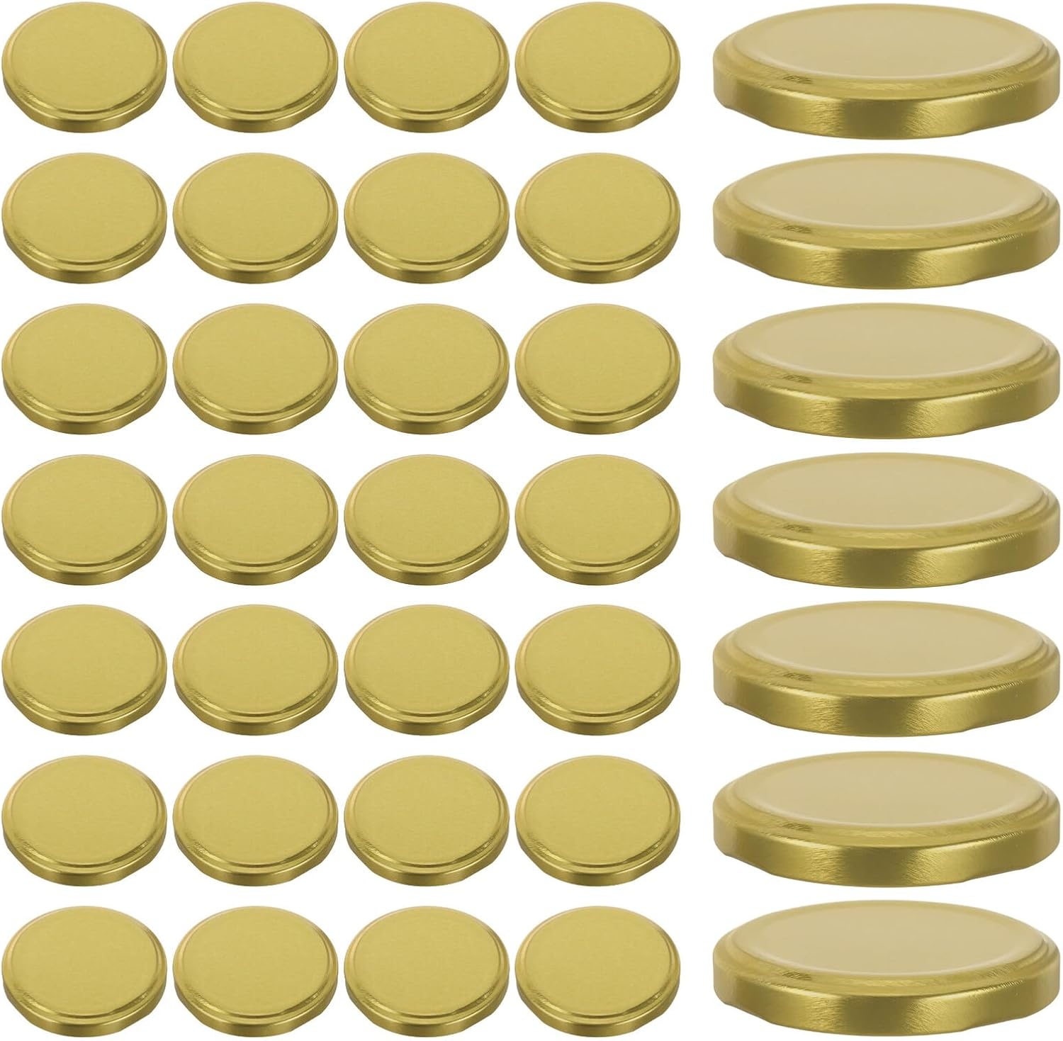 UPKOCH 100pcs Metal Canning Jar Lids 63mm Regular Mouth Tin Sealing Covers Leakproof Jelly Jar Lids for Food Storage and Mason Preservation