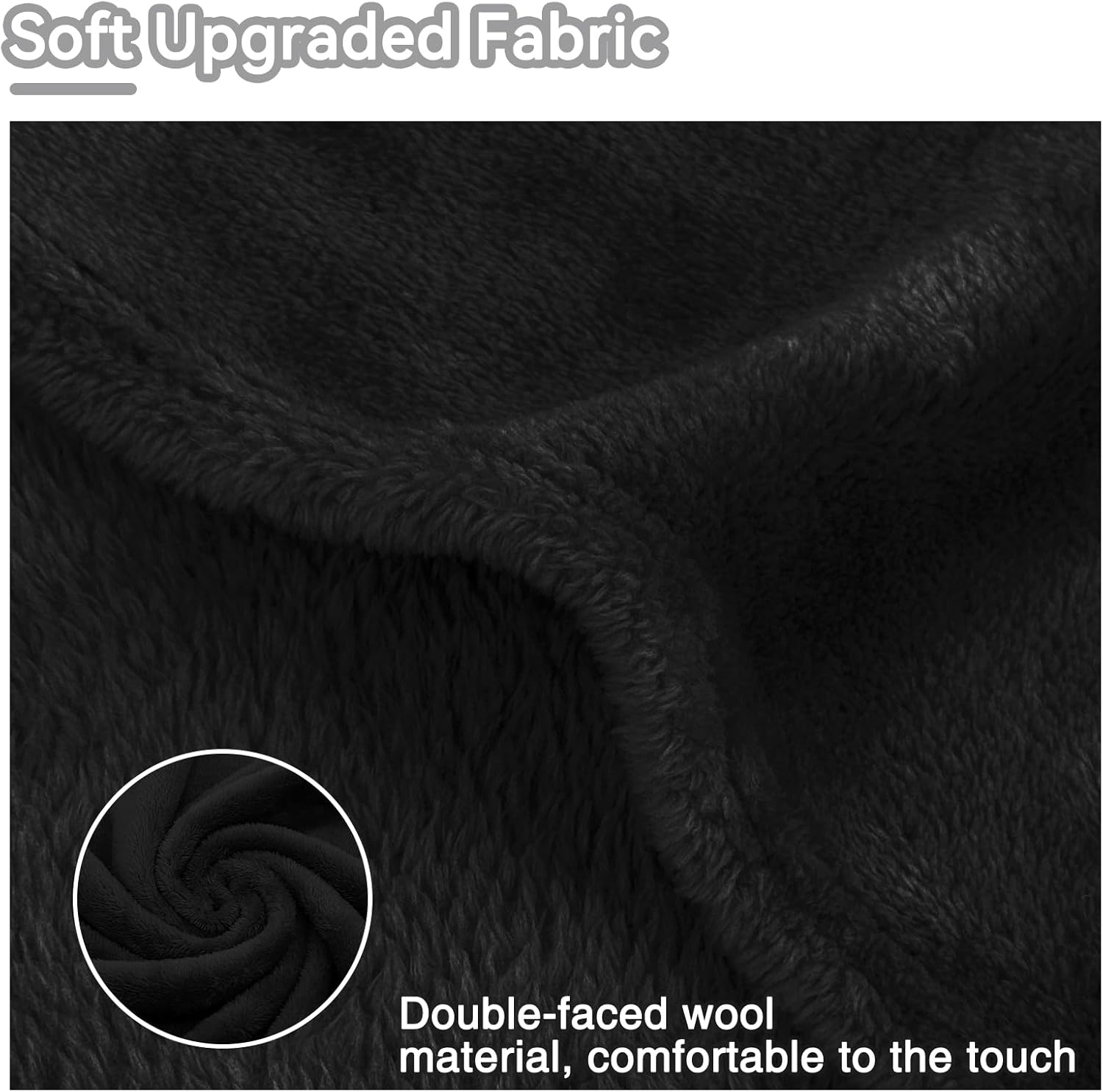 Wearable Blanket for Women and Men Warm Cozy Giant Fleece Blanket with Sleeves for Adults Plush Furry Throw Cloak Gift for Girlfriend Wife Mom Black