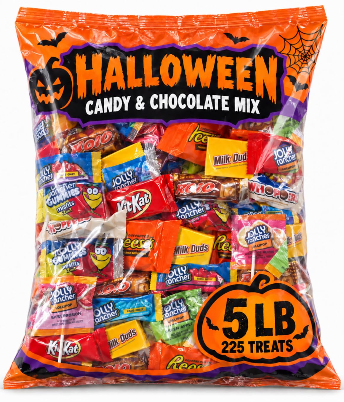 Halloween Candy and Chocolate Mix, Individually Wrapped, 5 lb Bulk Pack