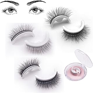 Miss Actually Eye Lash Self Adhesive, 3Pairs Lash Buddy Self-Adhesive Eyelashes, Miss Actually Lashes, Miss Actually Magnetic Lashes, Reusable Self Adhesive Eyelashes (3Pairs-ABC)
