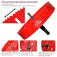 Vista 171 de Sierra perforadora de 4 1/8 pulgadas (4.134 in) para madera y plástico, broca de núcleo de cortador de agujeros bimetálico HSS para paneles de yeso