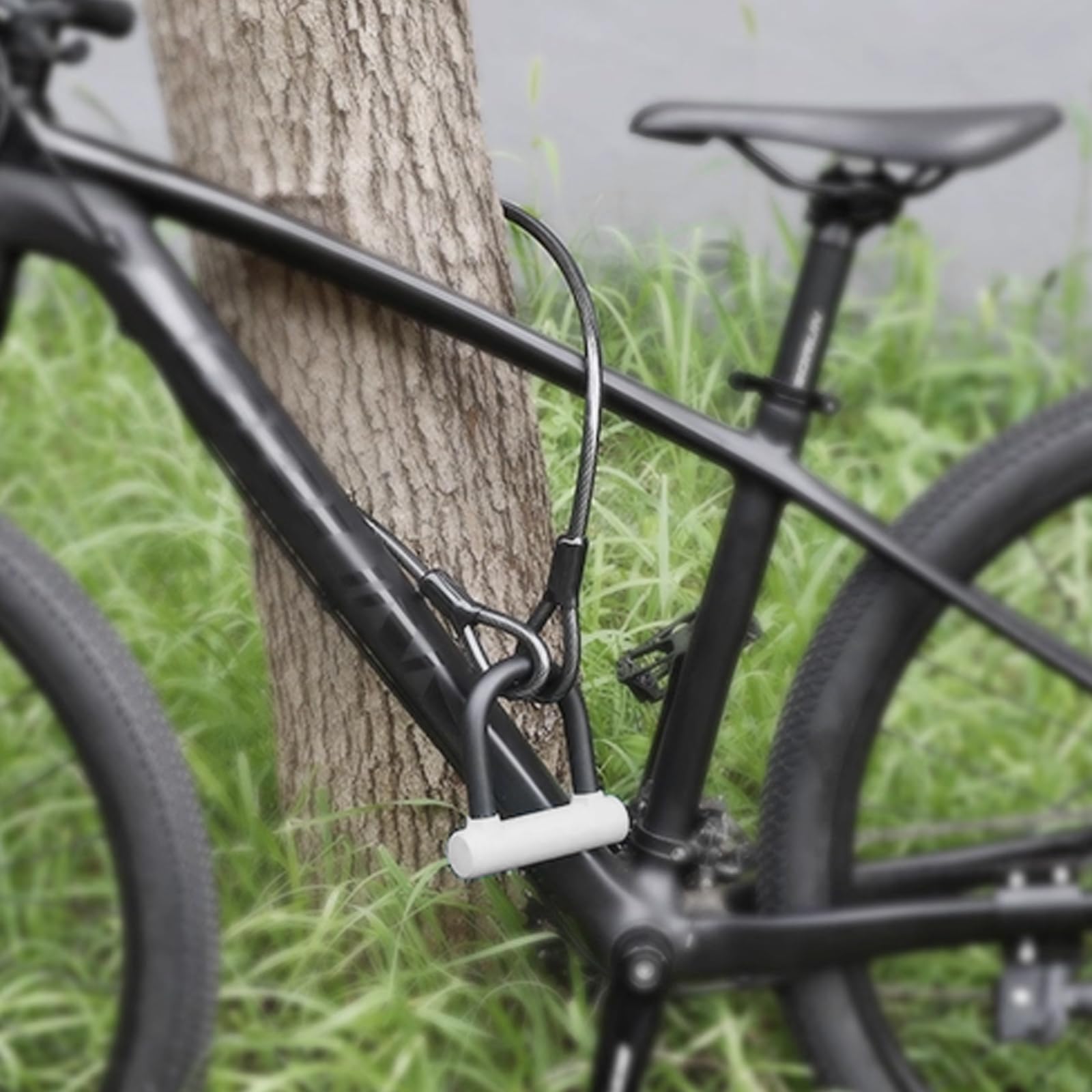 Venzio Cavo antifurto resistente da 12 mm con passanti, cavo di sicurezza in acciaio, catena antifurto rivestita in PVC, per biciclette, cancelli, griglie, generatori