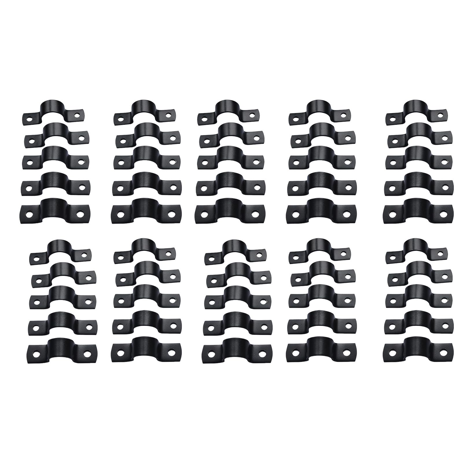 Tsophreniq 6 Points 50 Flexible Strengthened Metal Fixture High Capacity Fastener Erosion Proof Covering For Tubes Workout Equipment Heavy Duty Pipe Clamp