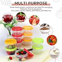 Vista 6 de Paquete de 12 recipientes de plástico de 8 onzas con tapas, recipientes pequeños para congelador, recipientes reutilizables para almacenamiento