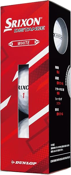DUNLOP(ダンロップ) ゴルフボール SRIXON DISTANCE9 2022年モデル 1ダース(12個入り) ホワイト/パッションイエロー - 3