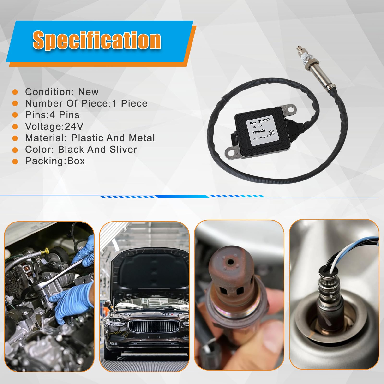 Amazon.com: FIWARY 2236409PE Inlet Nox Sensor Nitrogen Oxide Senso