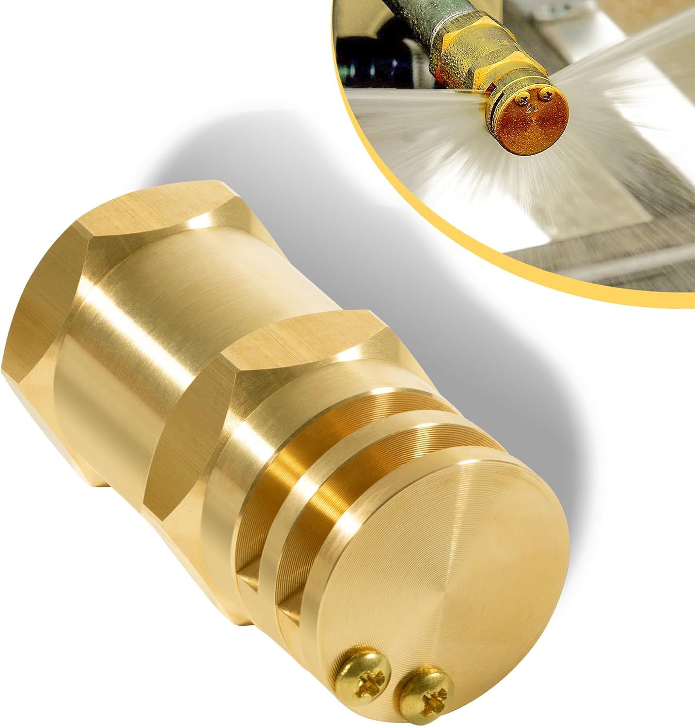 6550-1 Boomless Flat Spray Nozzle 3/4" #20 Orifices (90° & 180° Caps) 5.9 GPM @ 40 PSI,Brass