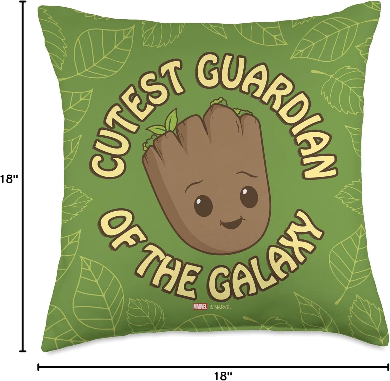 Marvel Studios I Am Groot Cutest Guardian in the Galaxy Throw Pillow