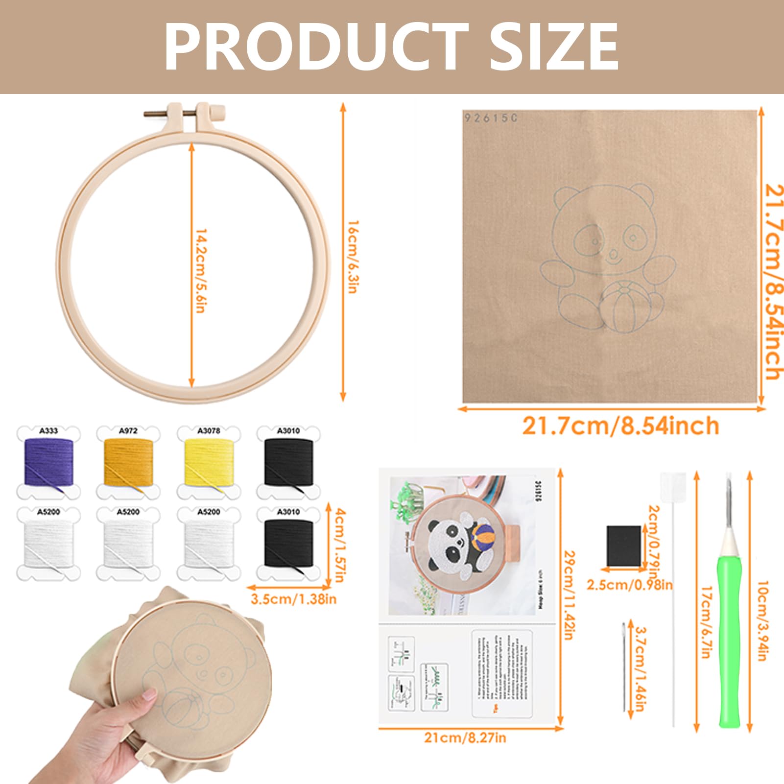 Lot De 6 Kits De Poinçonnage DIMENSIONS – Motifs Papillon, Cœur, Panda, Pour Aiguille Magique !