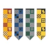Conquest Journals Harry Potter Small Hogwarts House Quidditch Flags, Set of 4, Polyester, 8'' x 29'', Gryffindor, Slytherin, Ravenclaw & Hufflepuff Banners, Party and Wall Decor, Officially Licensed