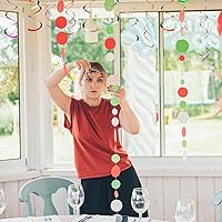 Vista 5 de MECCANIXITY 30 remolinos colgantes de fiesta negros de una sola tira para colgar decoraciones de 27.6 pulgadas, serpentinas colgantes de plástico