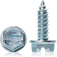 Vista 7 de Tornillos para matrícula con revestimiento de zinc HI-TECH 500 piezas #14 x 3/4" – Pernos de cabeza hexagonal resistentes a la oxidación