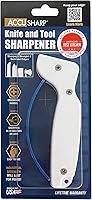 Vista 3 de AccuSharp Knife Sharpener, Ergonomic Comfortable Handle, Compact & Easy to Use, Restore and Hone Straight & Serrated Knives, White Blanco