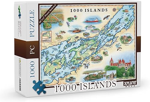 Great Smoky Mountains National Park Rompecabezas de cartón, 1000 piezas, ilustrado a mano, educativo, actividad familiar, a partir de 7 años,