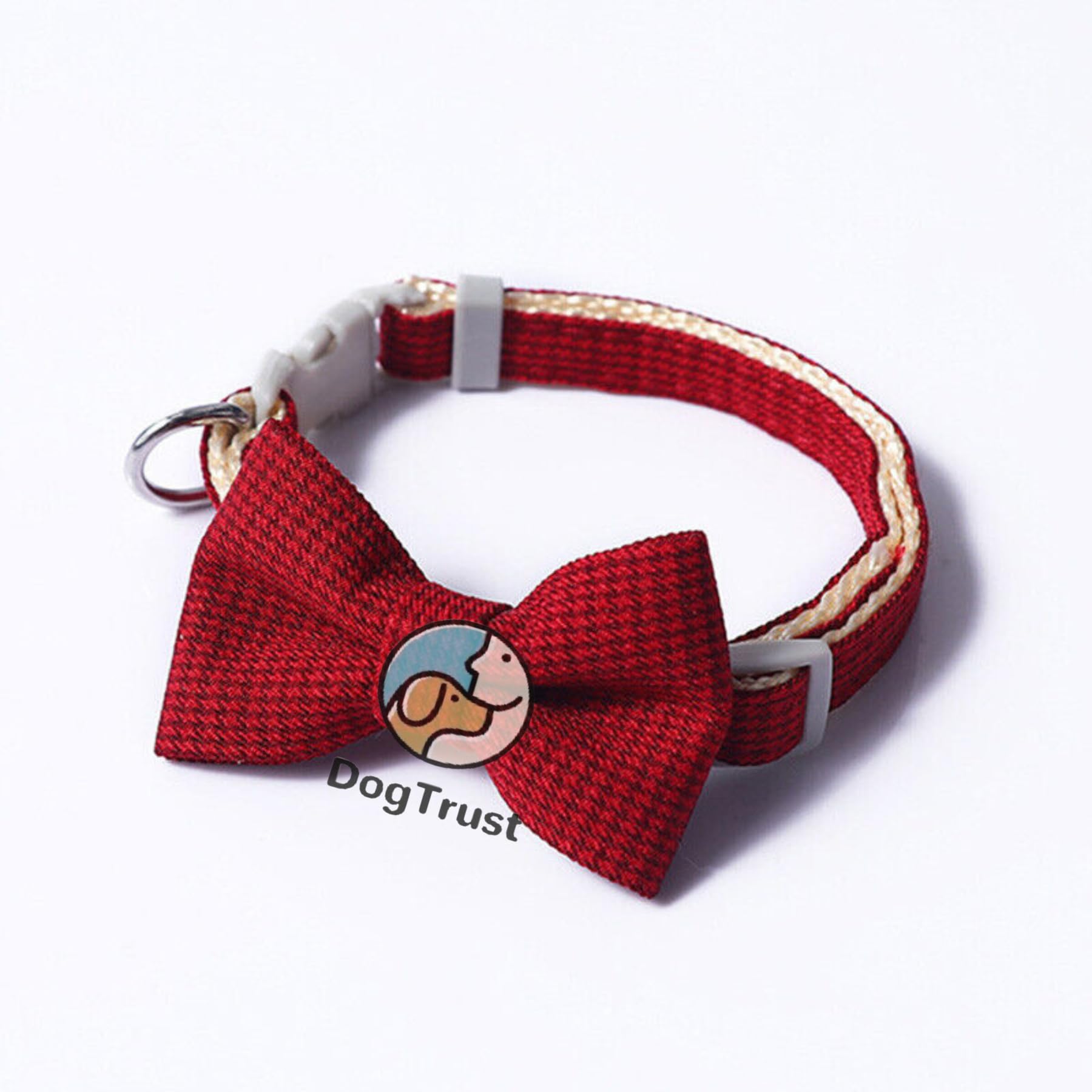 Dog Trust Puppy Collars Plaid Bow Cat Collar Bow Tie Buckle Pet Collar Puppy Pet Necklace Elastic Adjustable Dog Collar (Red) (B0CHS6RG7J) Amazon Price History, Amazon Price Tracker