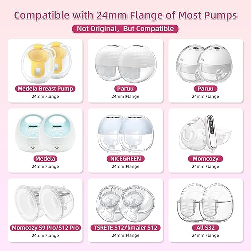 Miniatura 3 de Inserto de brida de 1315171819200.827 in, 14 piezas, compatible con Momcozy S12 proS9 proS12S9MedelaSpectraBellaabyTSRETE etc Escudosbridas de 0.945