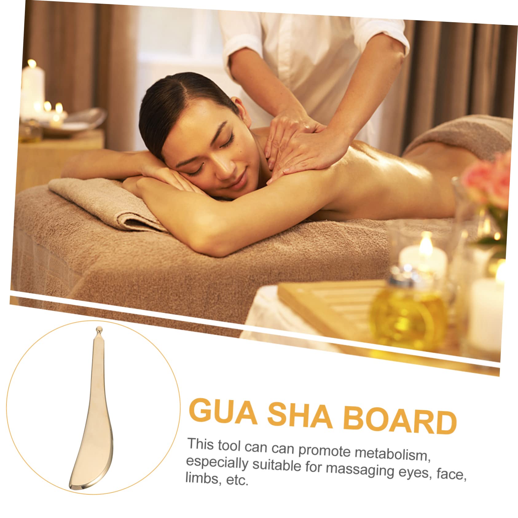 Gatuida 3pezzi Barra Massaggiante Creativa Per Gua Sha Strumento Di Massaggio Per Viso e Occhi Superficie Liscia e Confortevole Accessorio Benessere Per Relax e Rilassamento Muscolare