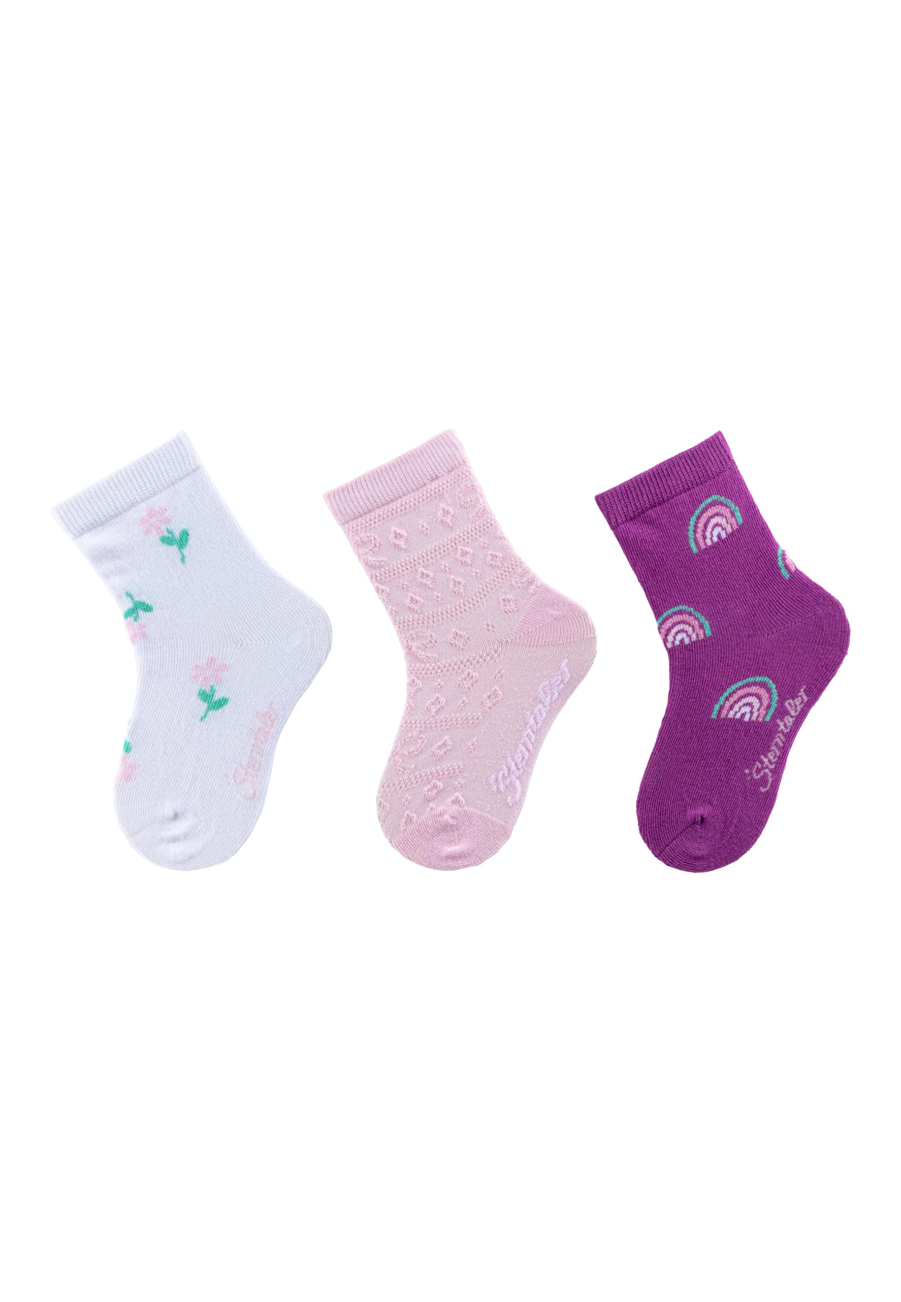 Sterntaler Skarpety 3 kwiaty Niemowlęta - dziewczynki Socken 3er Blume