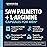 Saw Palmetto 500mg and L-Arginine 500 mg - Prostate Health and Nitric Oxide Supplements for Men - 60 Count - Urinary Function Support and Endurance for Active Males - Vegan, Non-GMO, 1 Month Supply