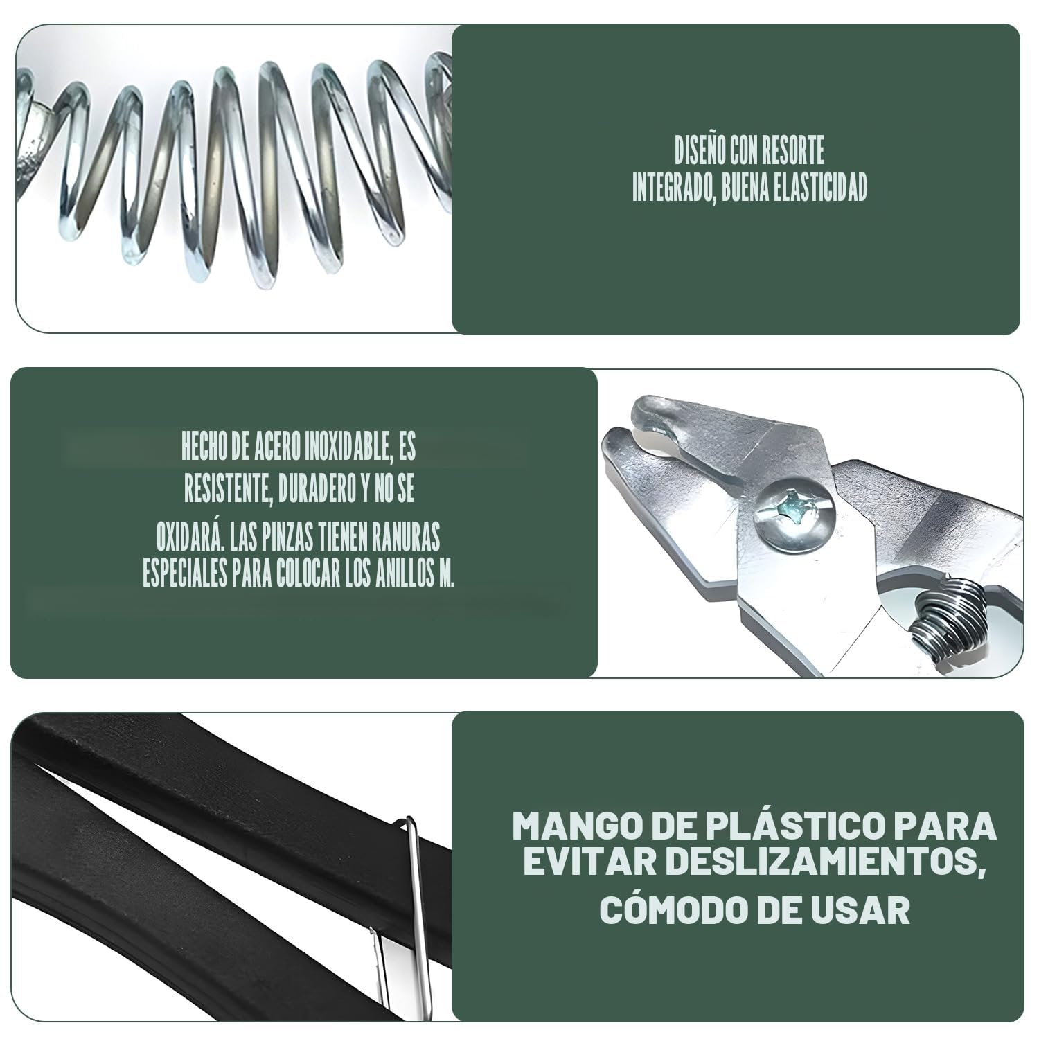 Alicates de Fijación de Alambre Con 1200 Clips M Para Anillos de Cerdo y Grapadora Para Cercas, Jaulas, Vallas y Cercas de Animales