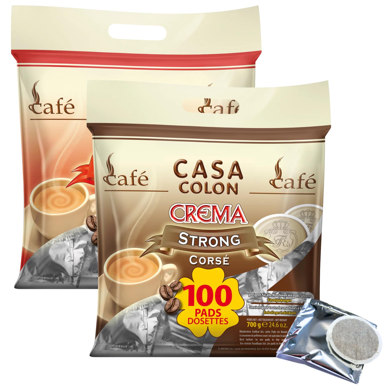 Dosettes Café CASA COLON - 200 Capsules Compatibles Senseo